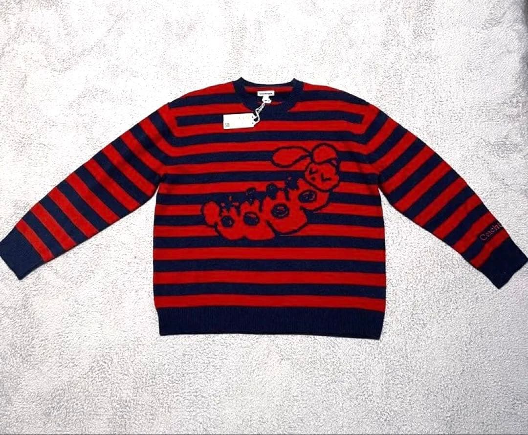 Coach キャタピラー ニットセーター L 新品タグ付き 公式】COACH – コーチトピア™ | ストライプ クルーネック セーター