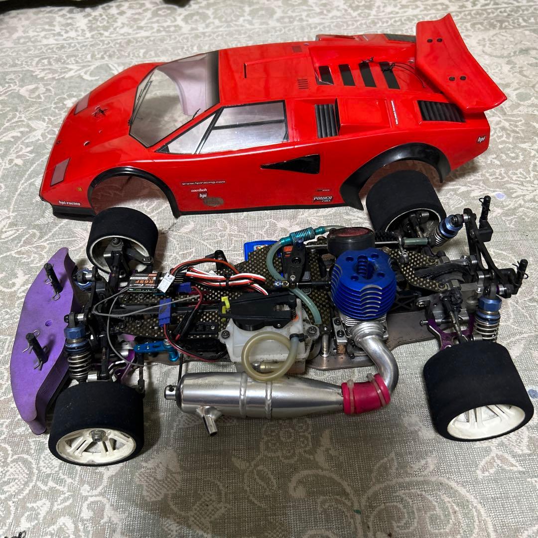 HPIエンジンラジコンカー ランボルギーニカウンタックボデー - メルカリ