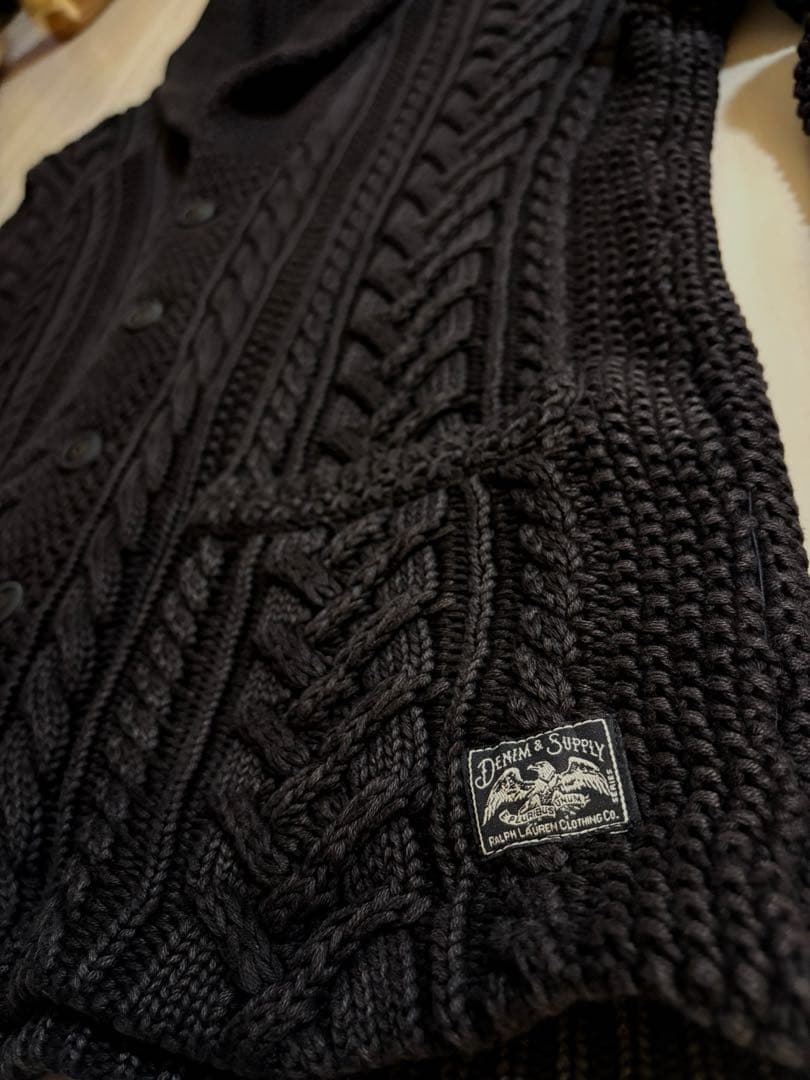 DENIM SUPPLY RALPH LAUREN 黒カーディガンRRL