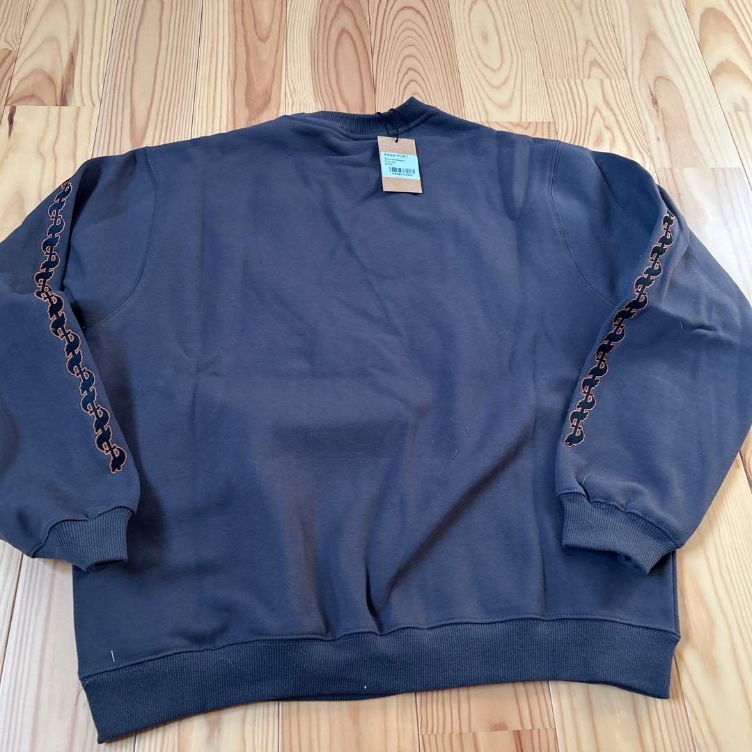 新品未使用 pass port 刺繍スウェット ブラウン