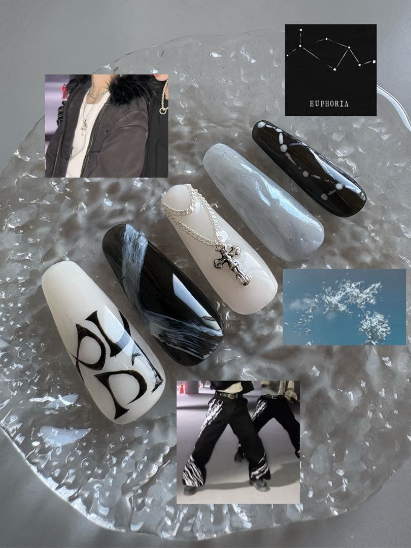 ネイルチップ ALD1 モチーフ ALPHA DRIVE ONE 長さ形 変更可 - メルカリ