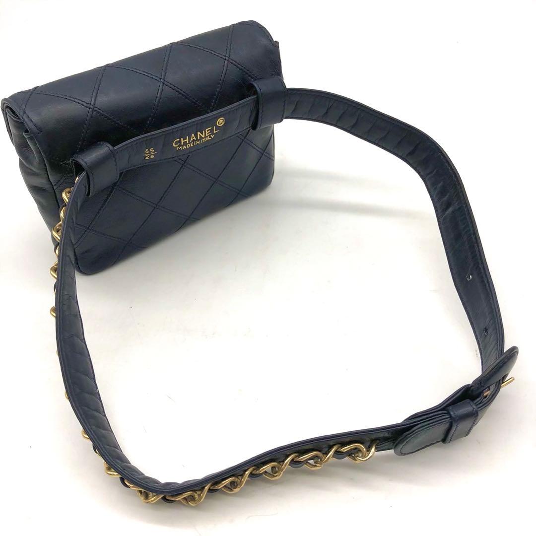 美品✨シャネルウエストポーチビコローレココマークターンロックチェーン