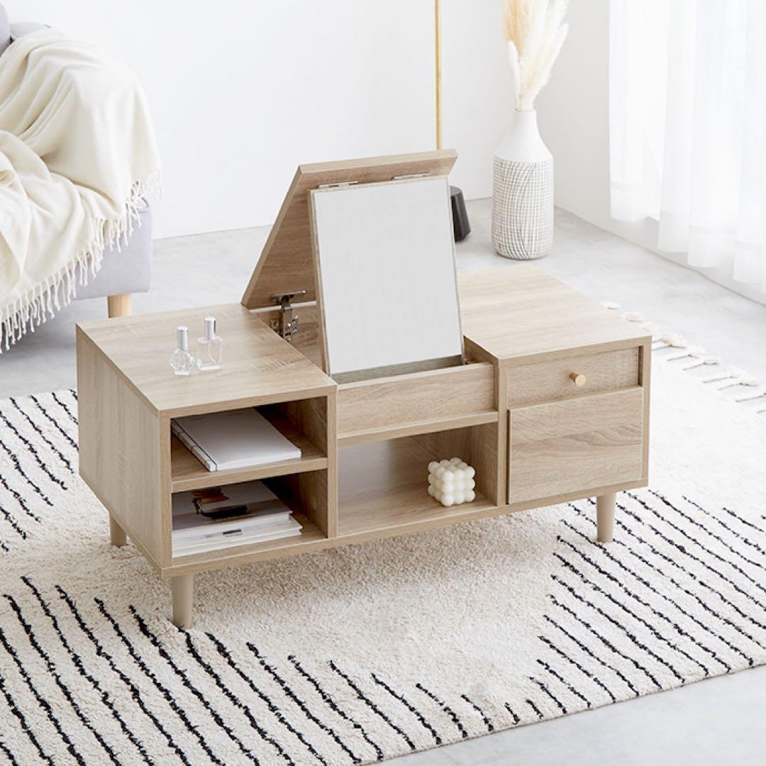 北欧木製ドレッサーテーブル可動式ミラ 一付2way ナチュラル シャルムホワイト 楽天市場】【クーポンで15％OFF! 3/1 0:00~23:59まで☆】ドレッサー