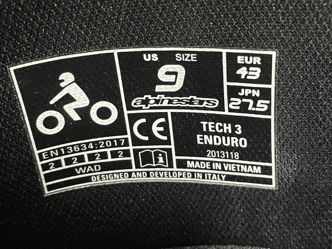 Alpinestars Tech3 Enduro ブラック 27.5cm