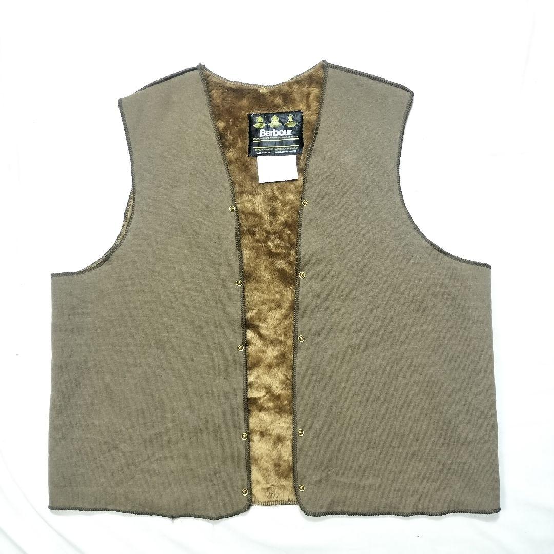 90s Barbour バブアー ライナー　c48 a297 90s 英国製 Barbourバブアー パイルライナー ボア ベスト ブラウン☆27