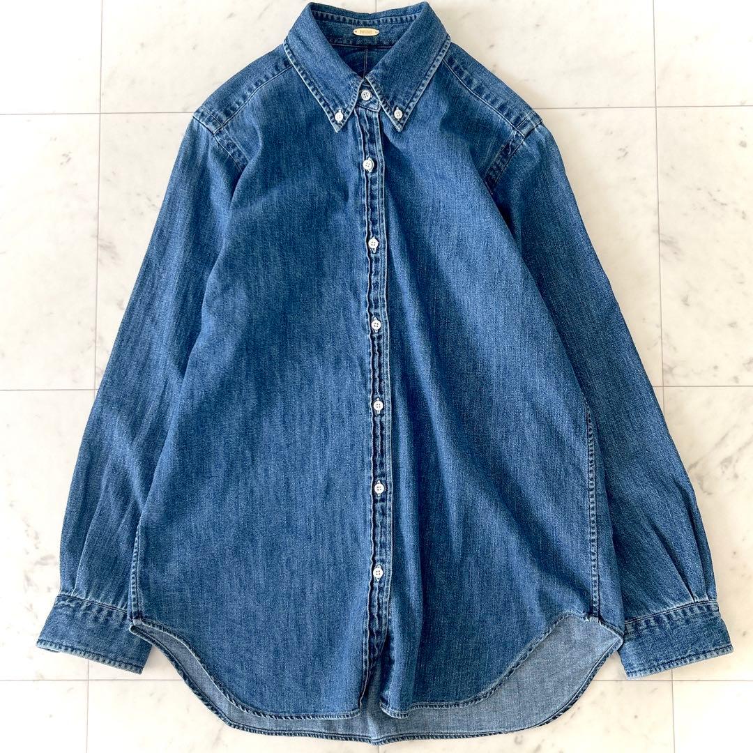 美品 MUSE ドゥーズィエムクラス コットン デニムシャツ ボタンダウン