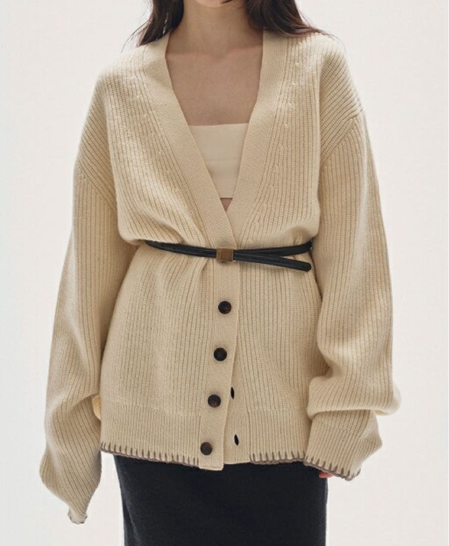 【TODAYFUL】Wool Ribknit Cardigan エクリュ TODAYFUL Wool Ribknit Cardigan エクリュ - メルカリ