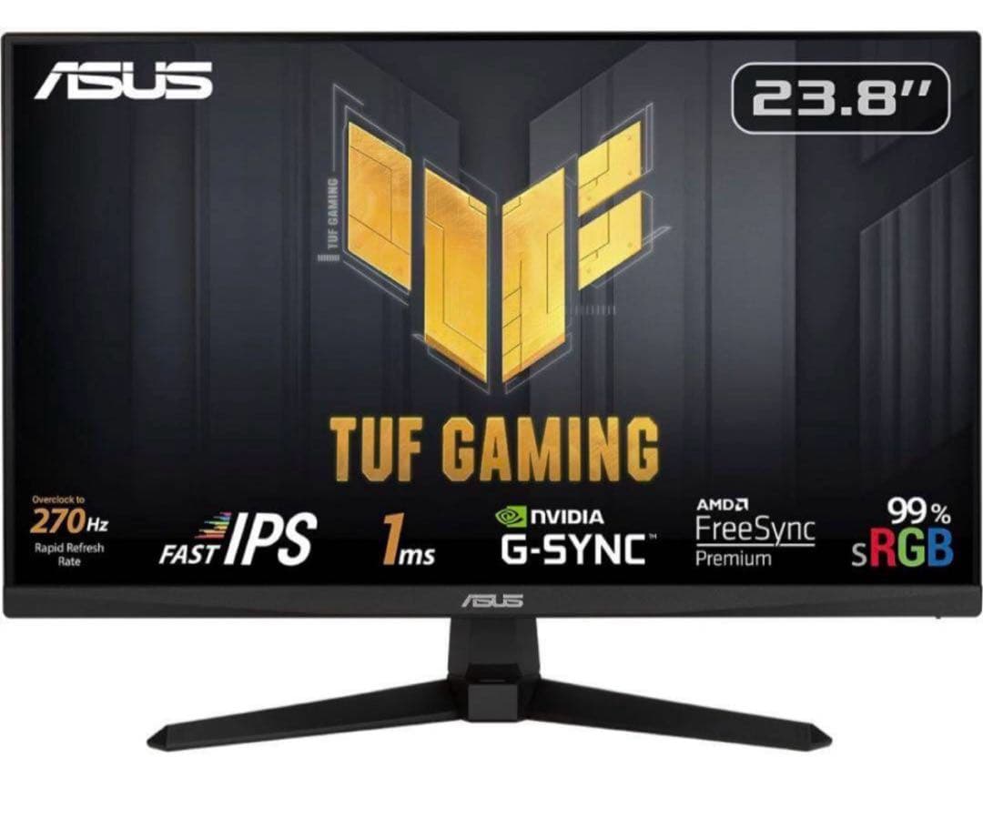 【最終値下げ】ASUS TUF Gaming 23.8インチモニター　270hz ASUS TUF Gaming VG249QM1A 23.8 inç 270Hz 1ms Full HD Adaptive Sync