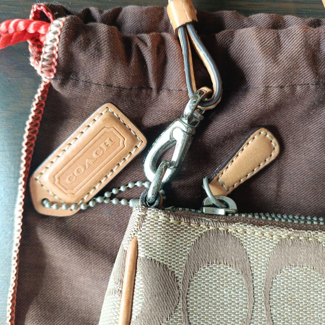 COACH ブラウン ハンドバッグ 保存袋付き - メルカリ