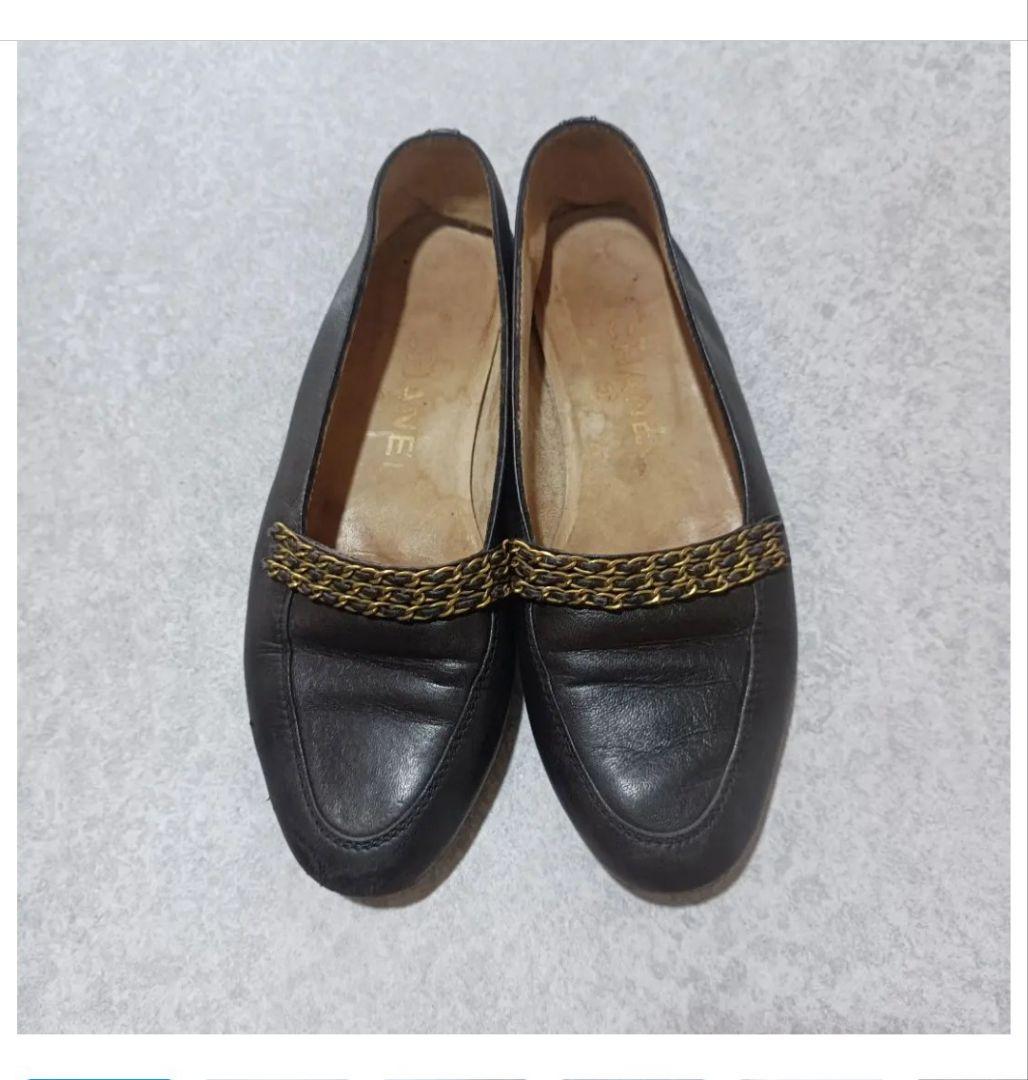 定価約20万【CHANEL シャネル】バレエシューズ パンプス チェーン