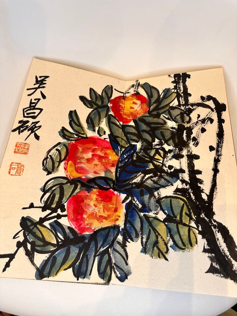 呉昌碩 花卉冊 中国書画 古董