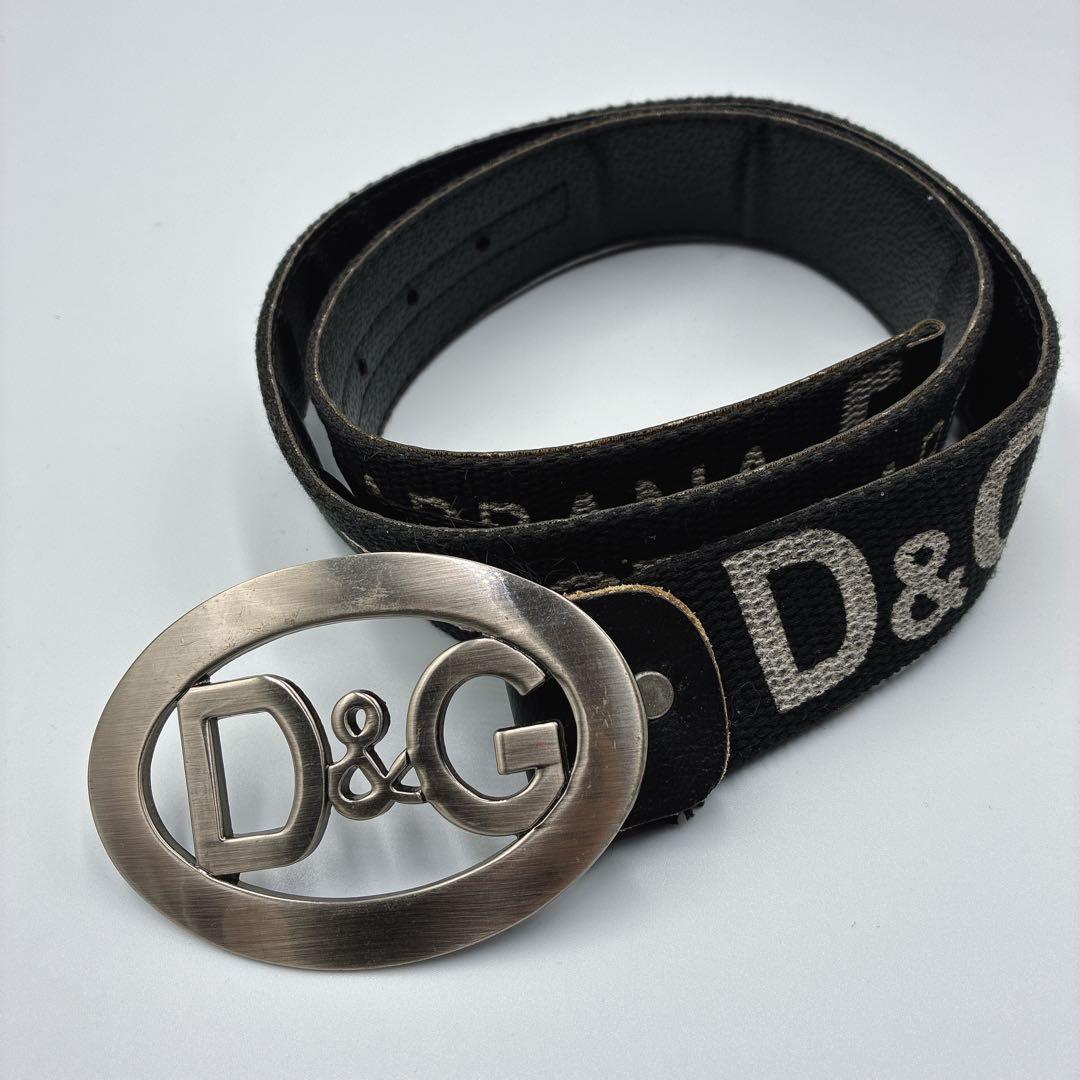 希少⭐️ドルチェアンドガッパーナ キャンバス レザー D&G バックル