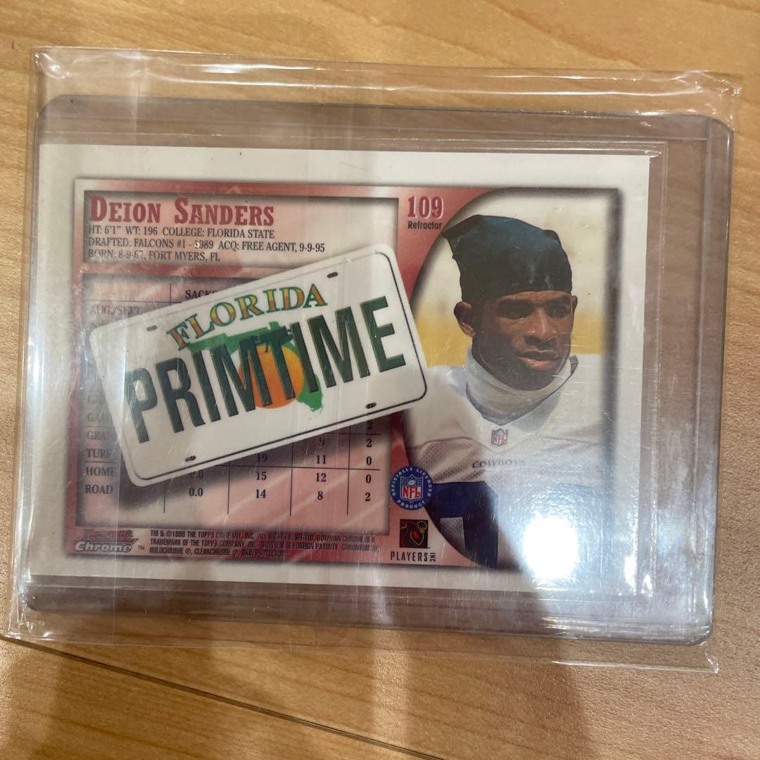 激レア ディオン サンダース NFLカード 90年代 リフラクターの通販