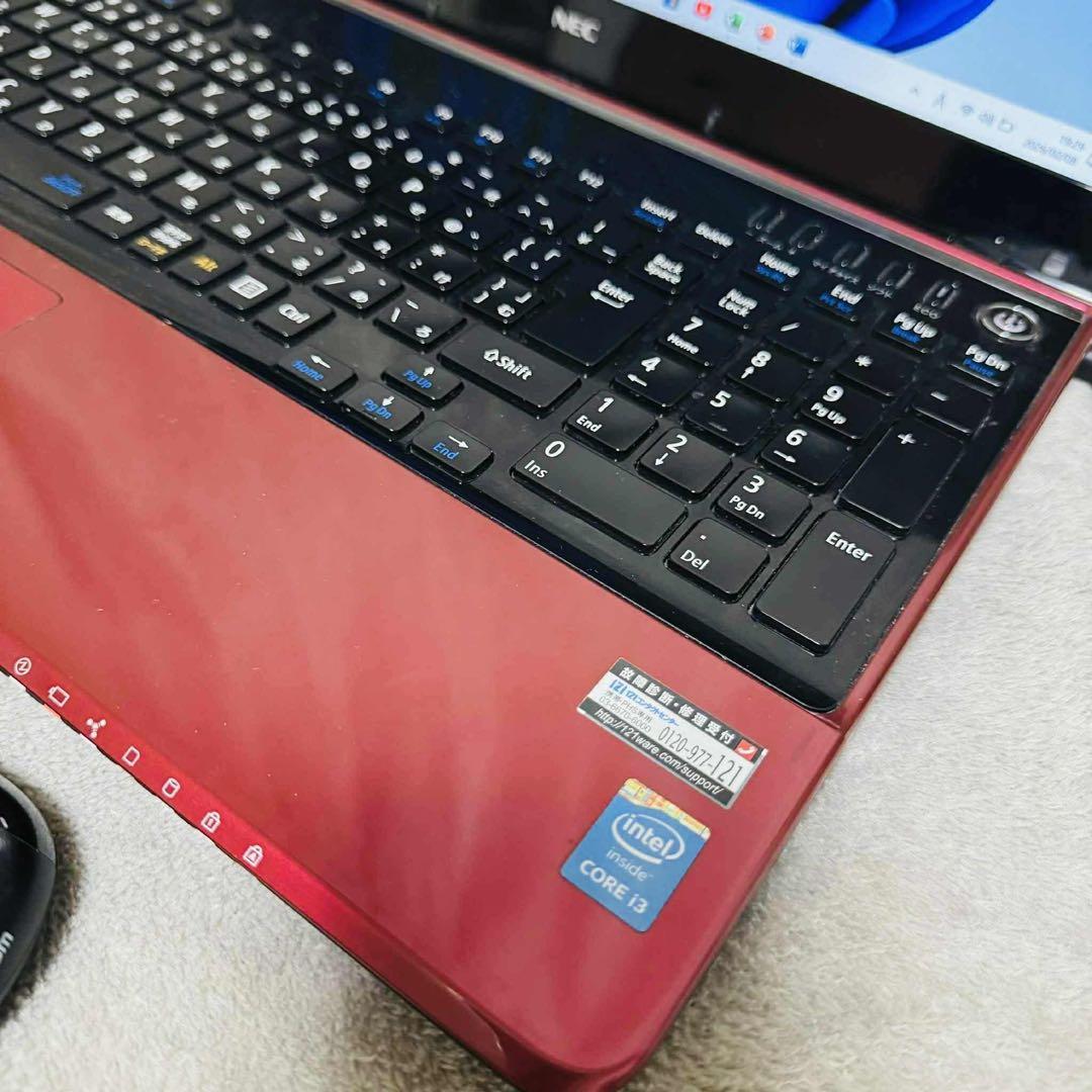 S224 NECノートパソコンWEBカメラSSD高速Windows11オフィス付 - メルカリ