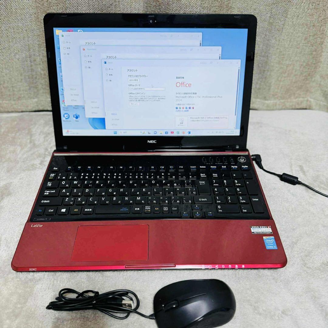 S224 NECノートパソコンWEBカメラSSD高速Windows11オフィス付 - メルカリ