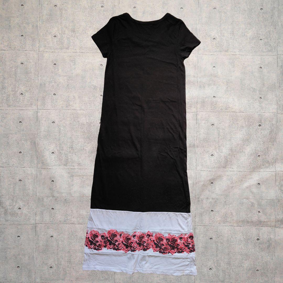 スカル ワンピース ロング ブラック Y2K フェアリーグランジ