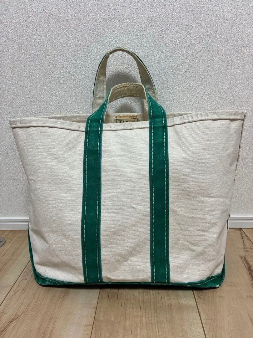 専用L.L.Beanエルエルビーン80's2色ギザタグ　トートバック　グリーンM エルエルビーン トートバッグ 80s グリーン 2色タグ トーンタグ M