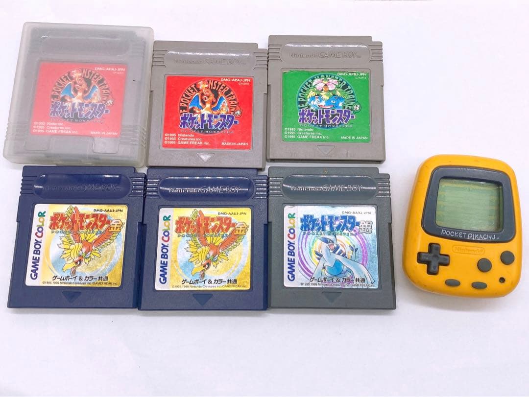 説明書付☆ポケモン ゲームボーイソフト 6点☆赤 緑 金 銀 ポケット