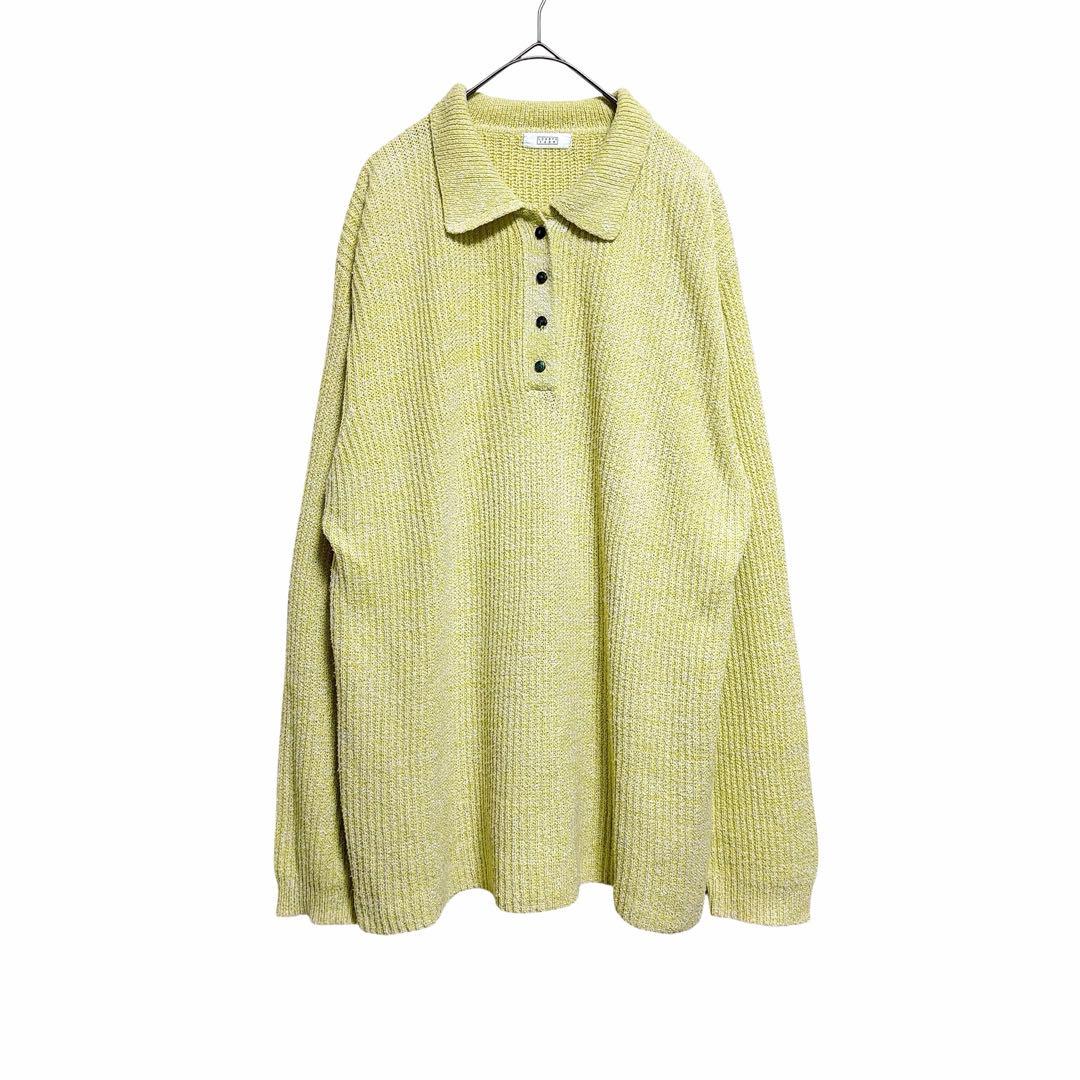 ローリーズファーム ポロニット ライムグリーン F えり付き 長袖