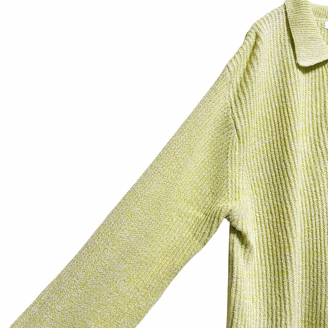 ローリーズファーム ポロニット ライムグリーン F えり付き 長袖