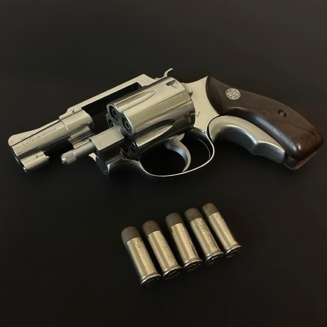 ま*ん様 モデルガン　スミス&ウェッソン チーフスペシャル 木製グリップ マルシン工業 マルシン S&W M36 チーフスペシャル Xカート 木製