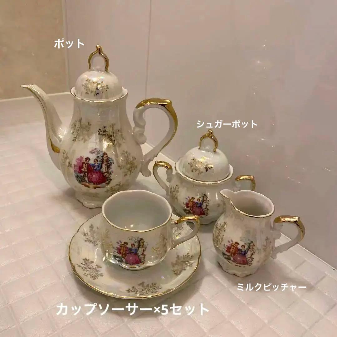 寿陶 アンティーク ティーセット - メルカリ