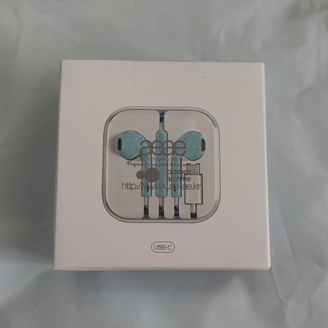 aeae イヤホン スカイブルー 水色 USB-C - メルカリ