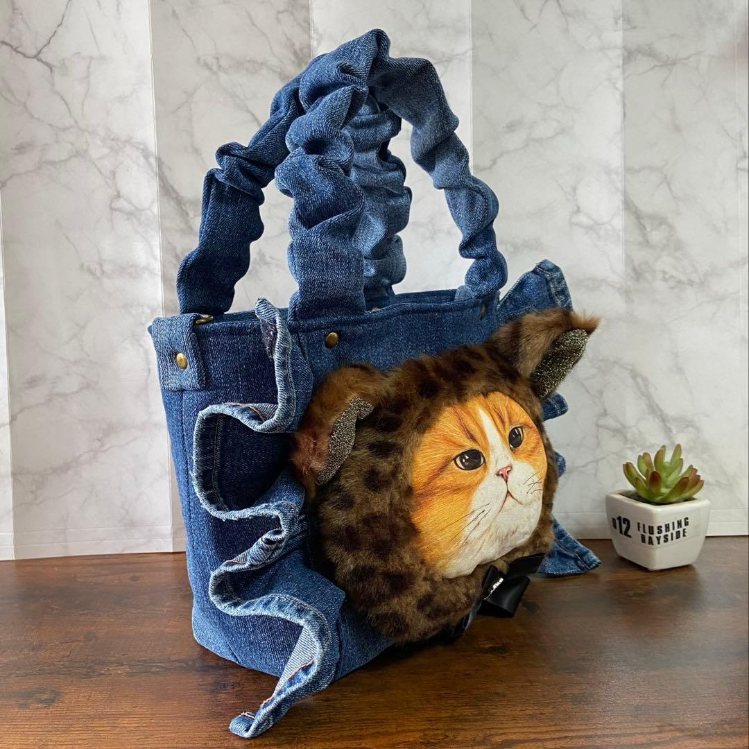 コヤンイサムチョン♡デニムリメイク【フリルバッグ】ハンドメイド