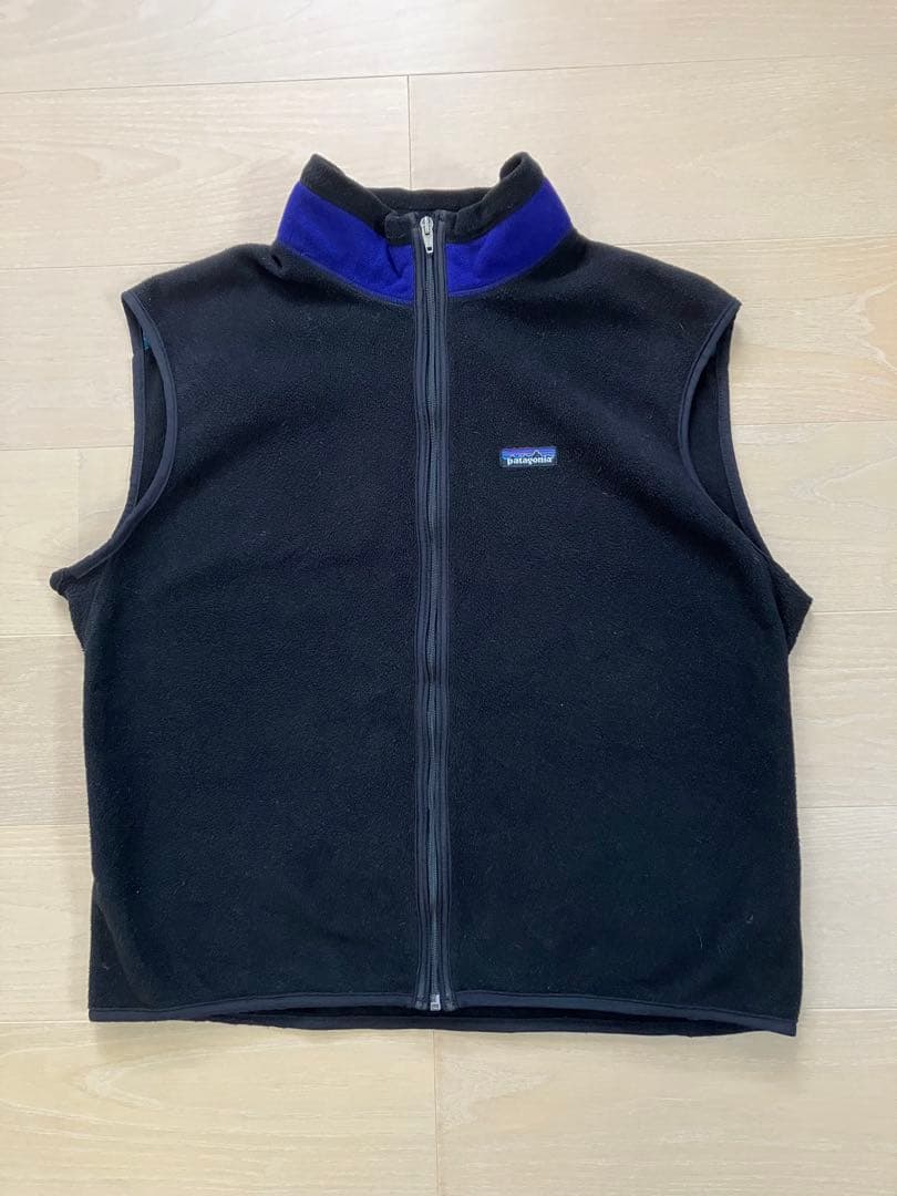 patagonia 90s USA ブラック フリース ベスト　希少XL 90s Patagonia 