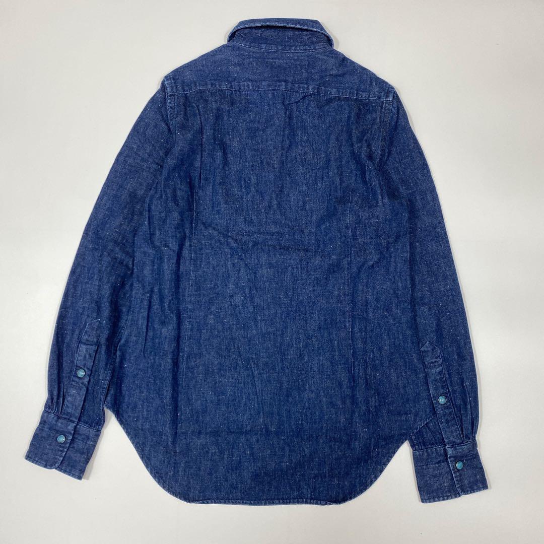 美品 ウィムガゼット デニムシャツ 長袖 羽織 ゆったりシルエット