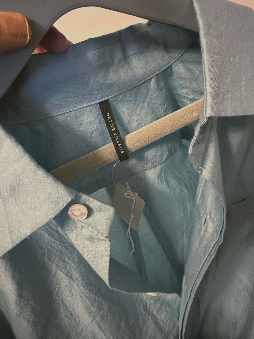 Native village オーバーシャツ ブルー