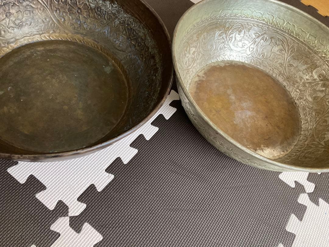 ココバリ真鍮製フットバスボウル2点セット