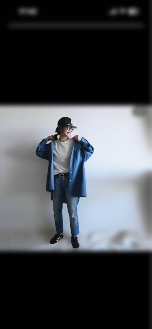 chiiibag デニムオーバーサイズシャツ - メルカリ