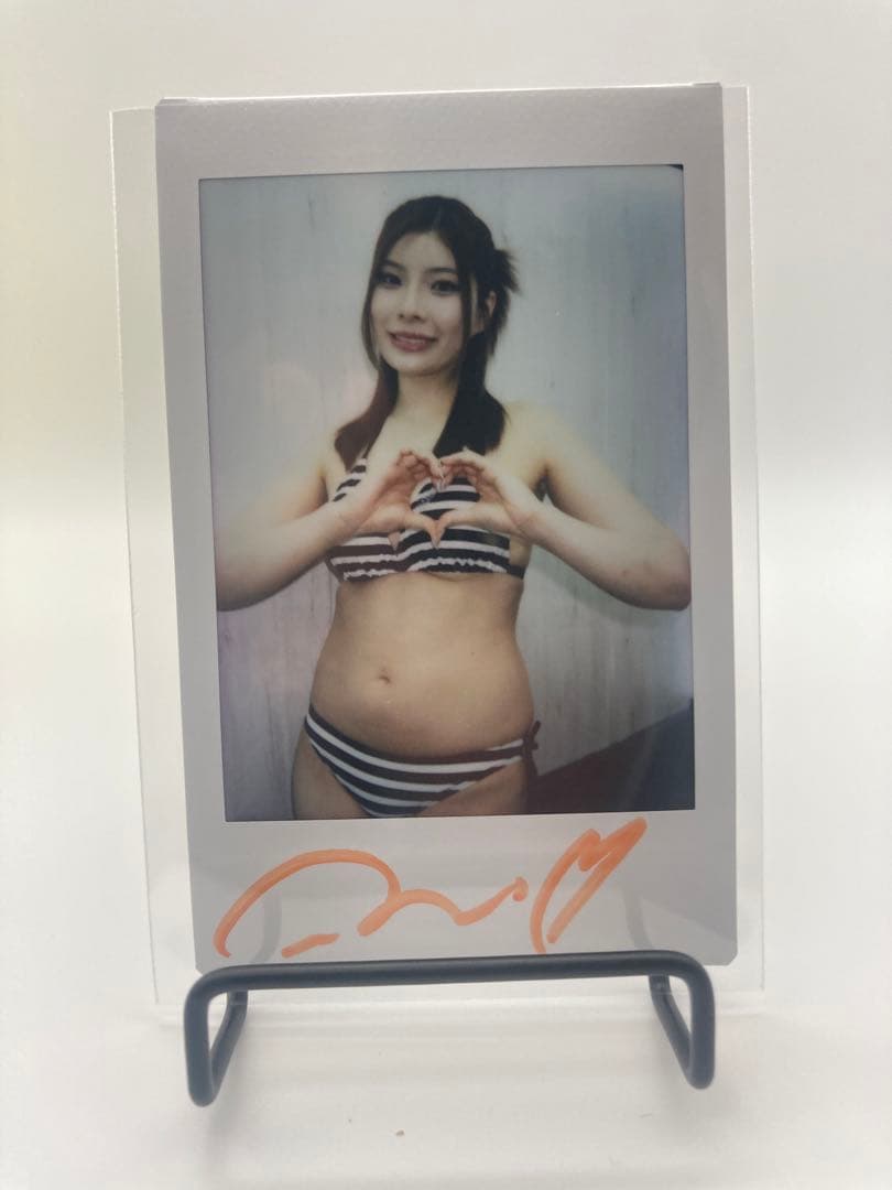 Myday公式アカウント02　神木麗 サイン入り チェキ ミニ色紙 セット