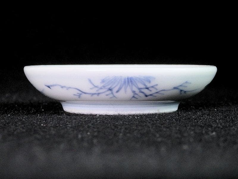 古伊万里 染付 笛吹童子に牛の図 豆皿 C873AS-BWn - メルカリ