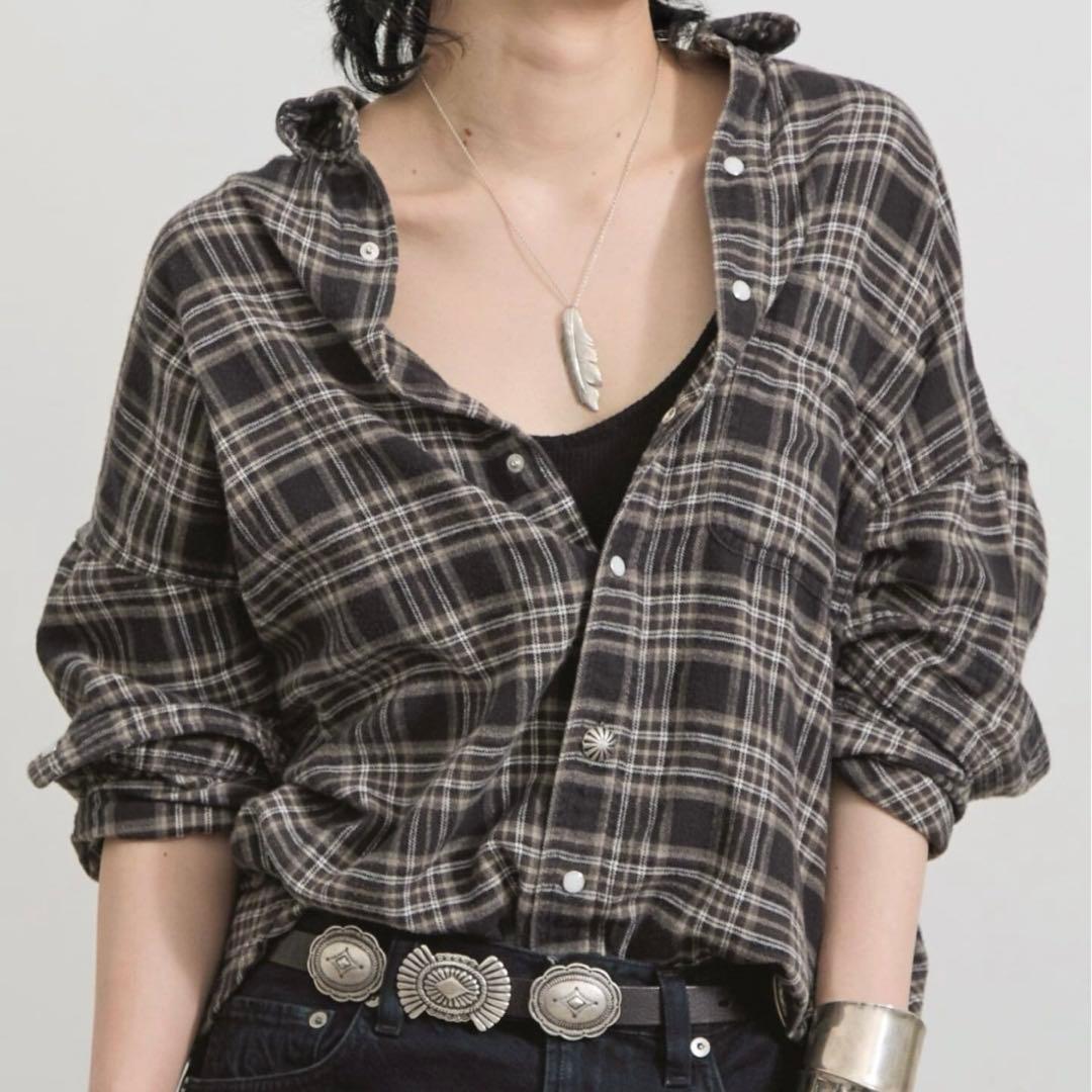 L'Appartement♡REMI RELIEF check shirt REMI RELIEF/レミ レリーフ】 CHECK SHIRT（シャツ／ブラウス）｜L