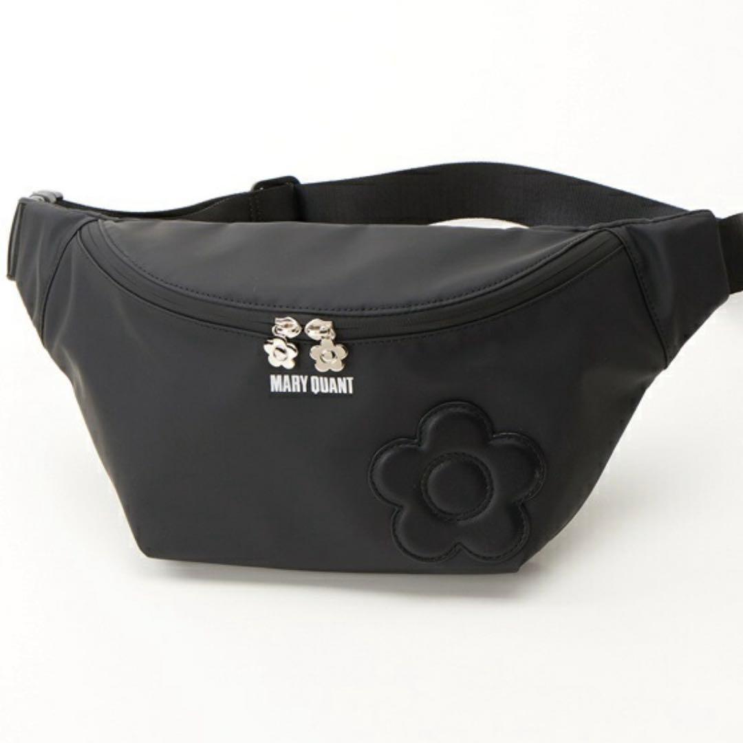 マリークワント ボディバッグ ウエストポーチ デイジー柄 ブラック