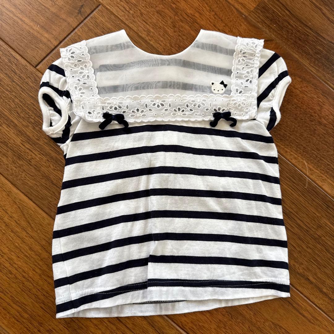 happii様専用 ファミリア オーバーオール ボーダートップス - メルカリ