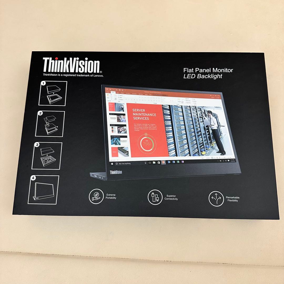 レノボ ThinkVision M14 LEDフラットパネルモニター レノボ、36,000円の14型フルHDモバイルモニター「ThinkVision M14