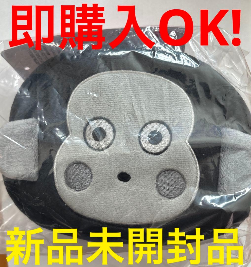 アベイル おさるのもんきちフェイスポーチ 黒 ブラック - メルカリ