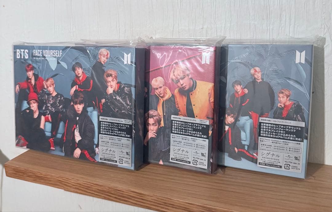 【未使用】BTS FACE YOURSELF 初回限定3形態セット売り 4/4発売「FACE YOURSELF」3形態セット同時予約購入によるストア限定