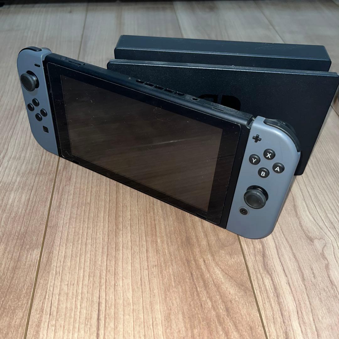【美品】Nintendo Switch 本体 グレー 付属品あり Nintendo Switch 新品 任天堂 Joy-Con (L) (R) グレー/スイッチ本体