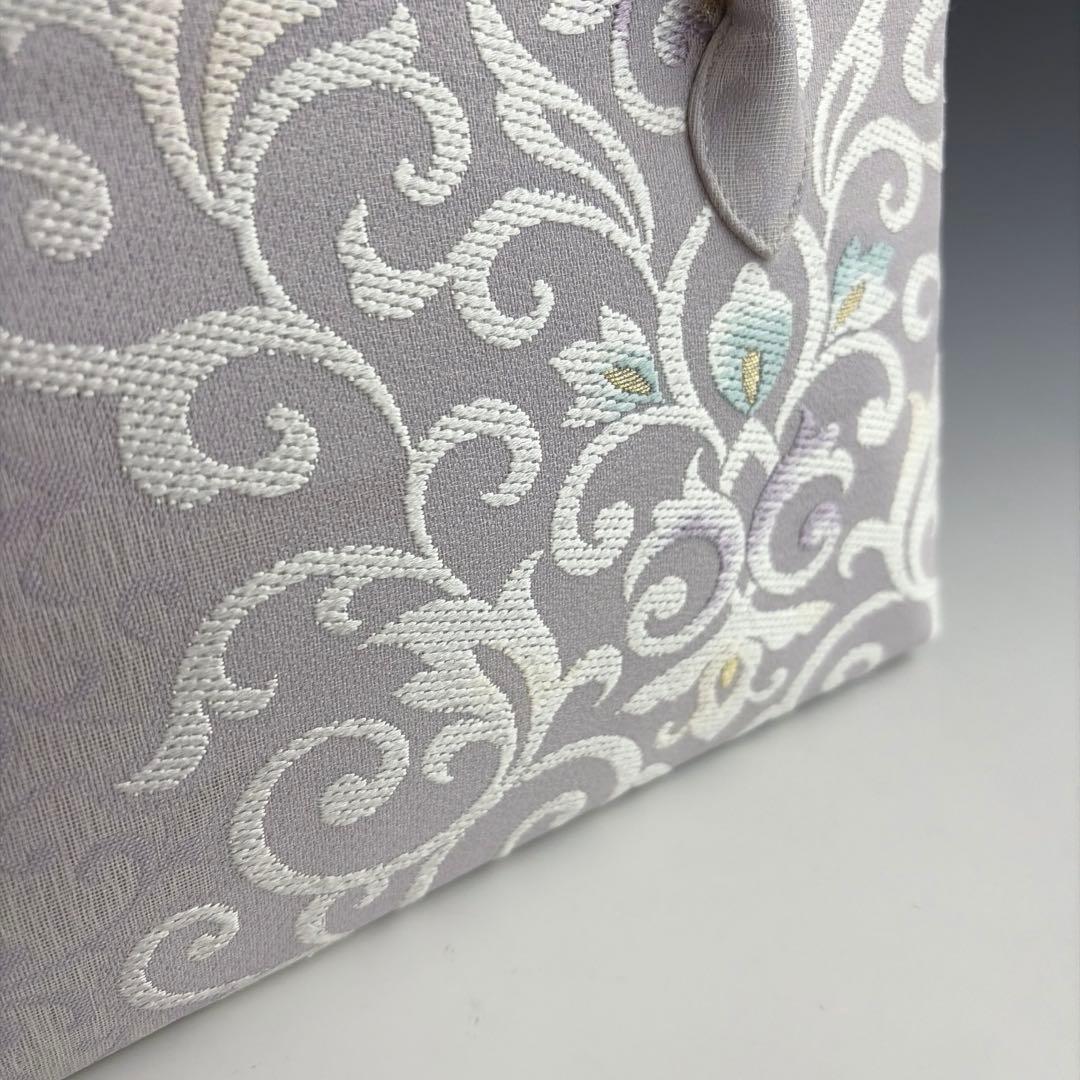 新品未使用品‼️京都 西陣織 弥栄織物 正絹帯地使用 利休バッグ - メルカリ