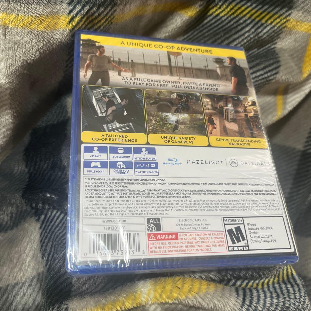 新品未開封　超希少☆日本未入荷☆PS4 北米版　A WAY OUT