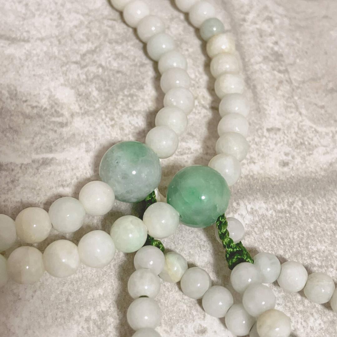 希少 純国産 天然 糸魚川 翡翠 ヒスイ 念珠 数珠 保証書あり 名工 鷹野
