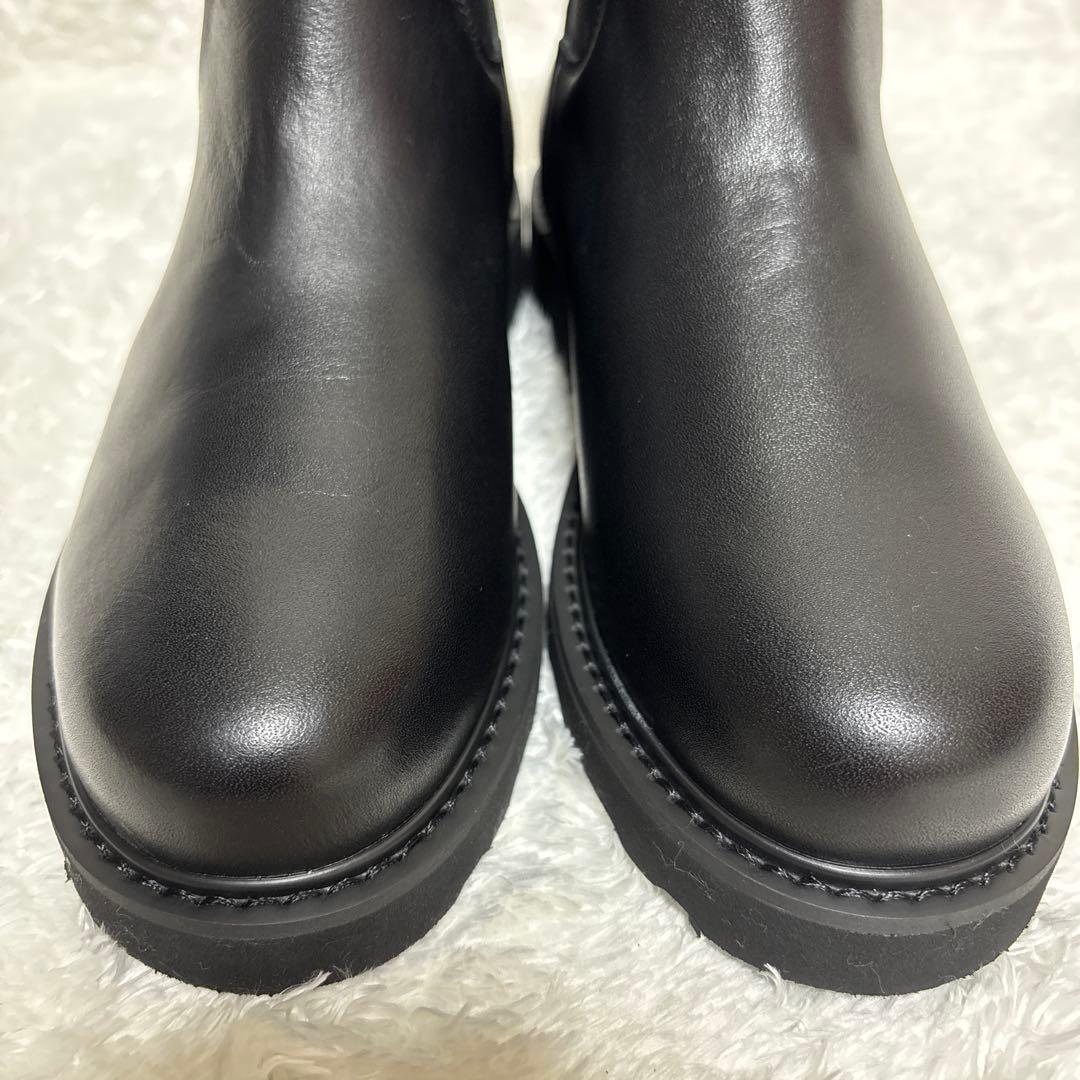 VINILO【ヴィニーロ】 サイドゴアブーツ ショート　ブラック 23.5cm