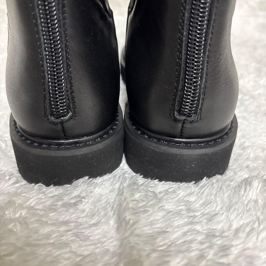 VINILO【ヴィニーロ】 サイドゴアブーツ ショート　ブラック 23.5cm