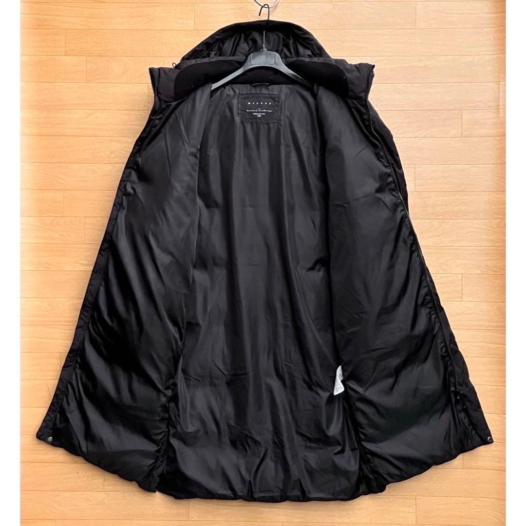 美品 L ミレー ダウンコート ロングダウンジャケット 黒 ダウン ベンチ