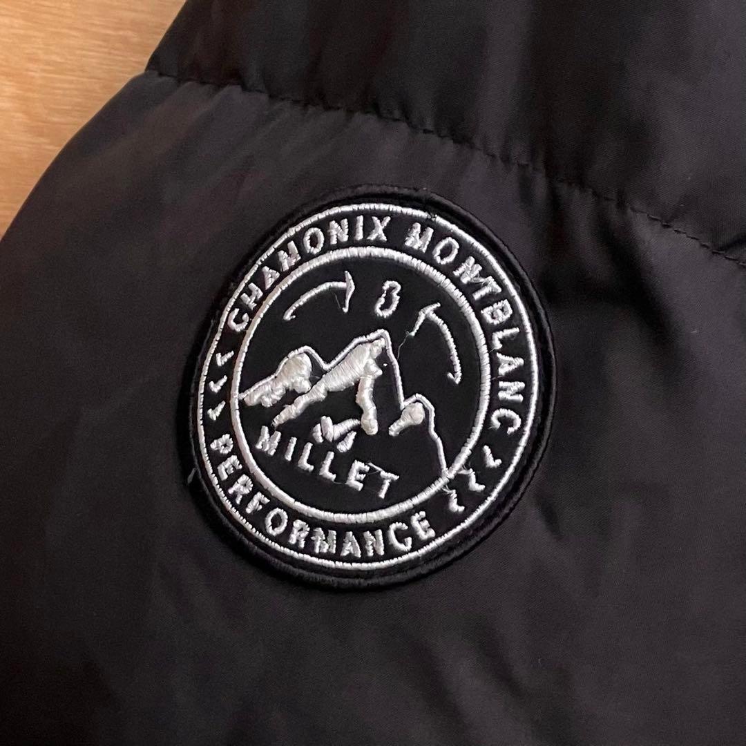 美品 L ミレー ダウンコート ロングダウンジャケット 黒 ダウン ベンチ