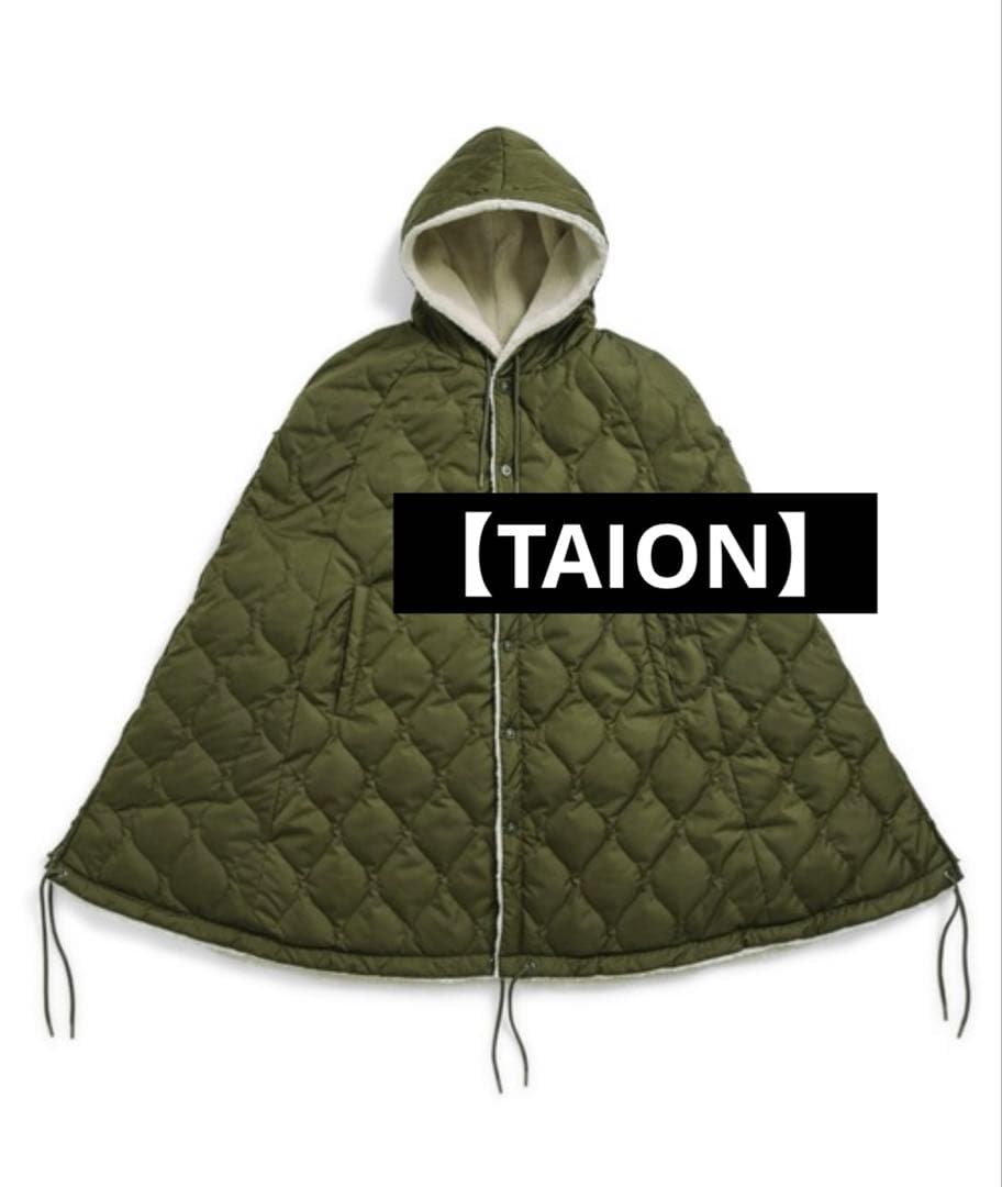 TAION（タイオン） ミリタリー ダウンケープ TAION-CPML-1 新品 TAION（タイオン） ミリタリー ダウンケープ TAION-CPML-1 メンズ